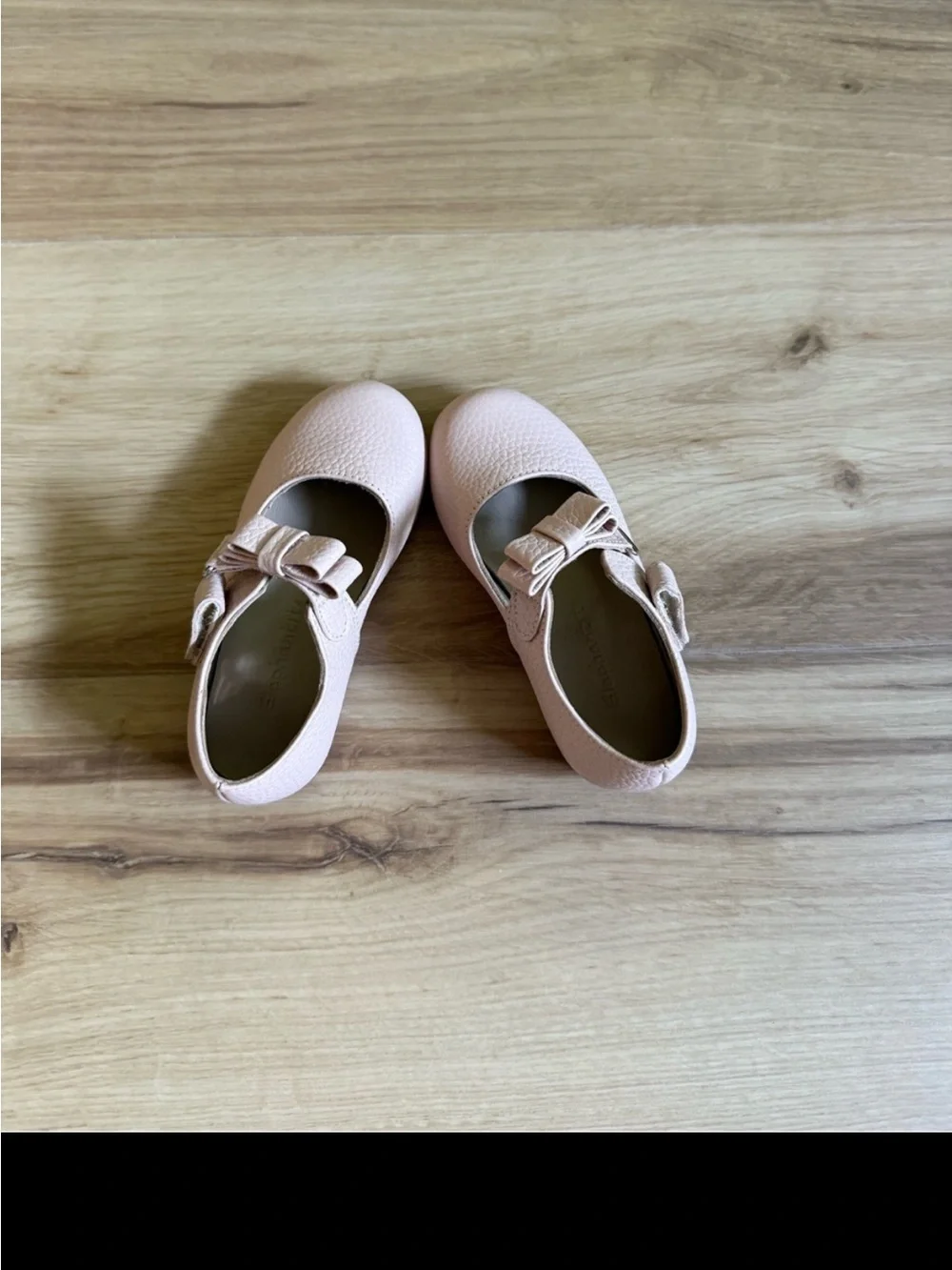 Elephantito Girls' Textured Bow Strap Dress Shoes in Light Pink Sz toddler 8